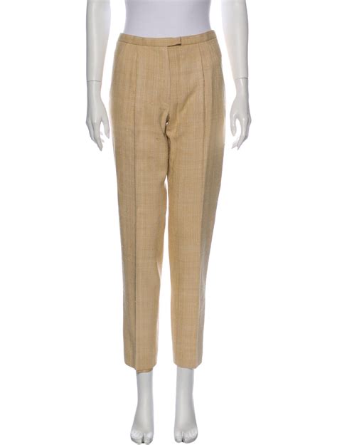 hermes women's pants|Hermes silk low rise pants.